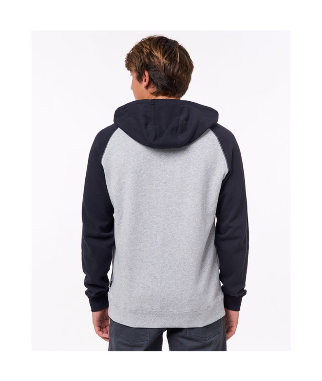 Sweat Rip Curl Embroid Hooded Zip Thru Homme Grey