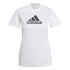 T-shirt d'entraînement adidas Primeblue D2M Logo Sport W Blanc/Noir