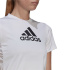 T-shirt d'entraînement adidas Primeblue D2M Logo Sport W Blanc/Noir