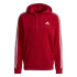 Sweat avec capuche adidas Essentials Fleece 3 bandes M Rouge