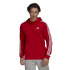 Sweat avec capuche adidas Essentials Fleece 3 bandes M Rouge