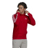 Sweat avec capuche adidas Essentials Fleece 3 bandes M Rouge