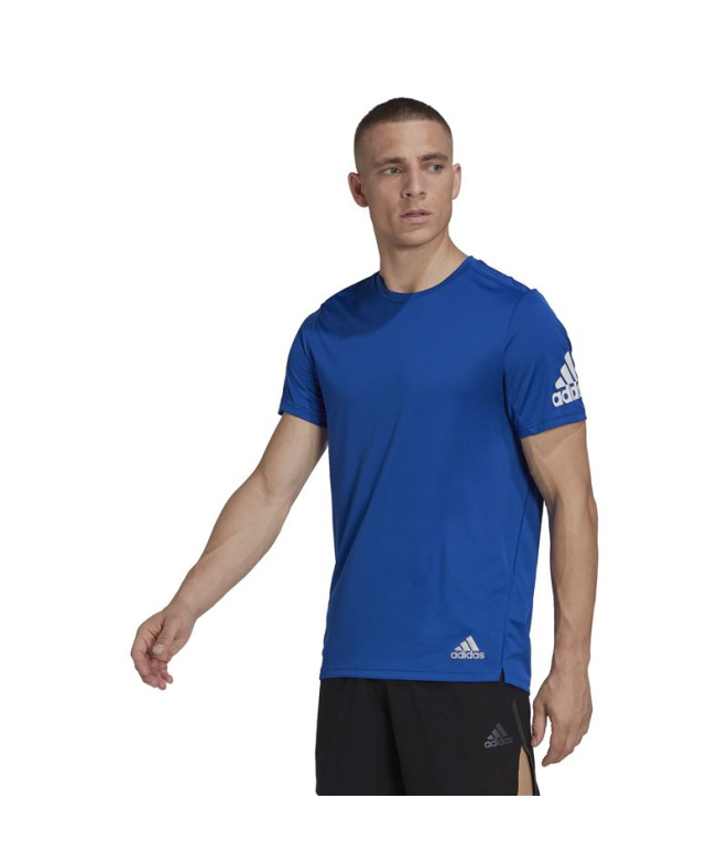 T-shirt adidas Run It bleu Homme