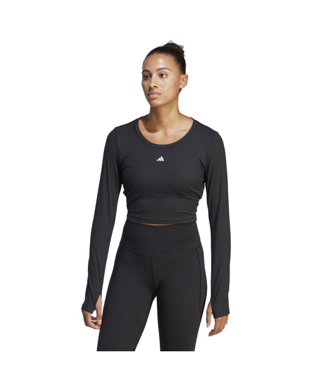 Camiseta de Fitness adidas Studio Negro Mujer