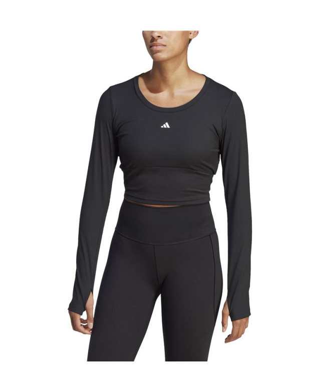 Camiseta de Fitness adidas Studio Negro Mujer