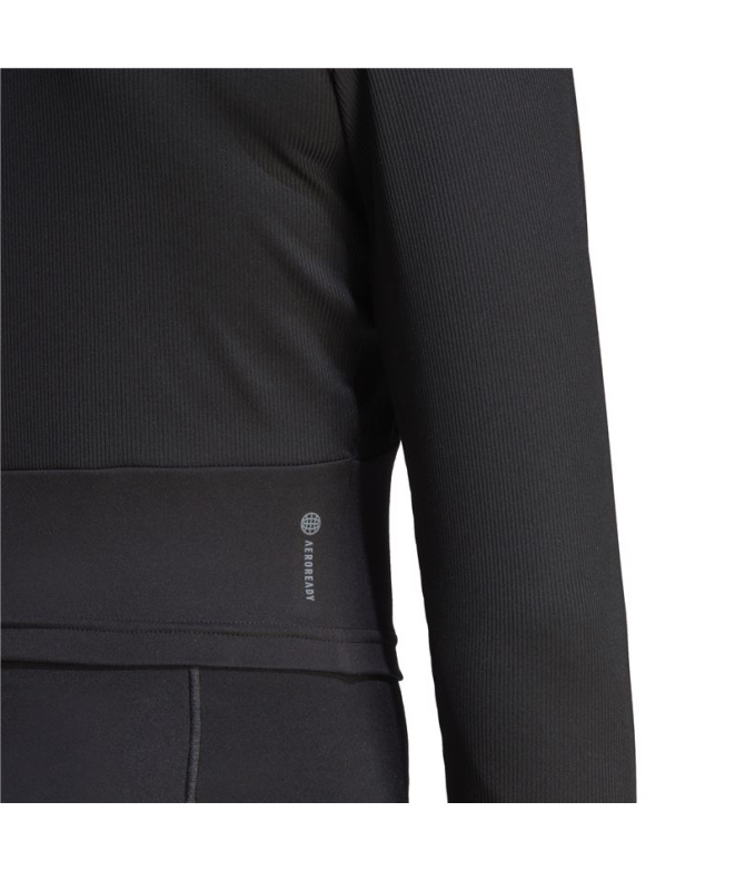 Camiseta de Fitness adidas Studio Negro Mujer