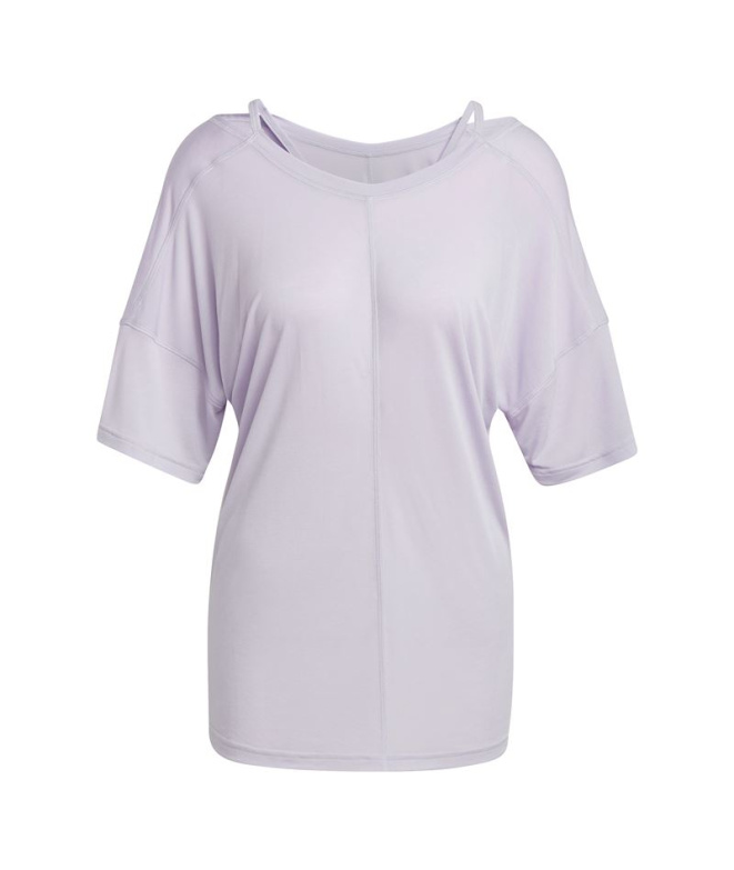 Camiseta adidas Yoga Studio Oversized Lila Mulher