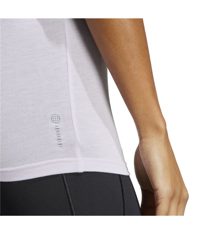 Camiseta adidas Yoga Studio Oversized Lila Mulher