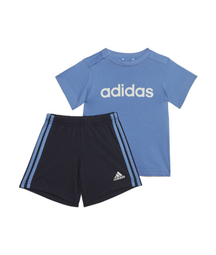 Conjunto adidas 3 Bandas Essentials Azul Infantil
