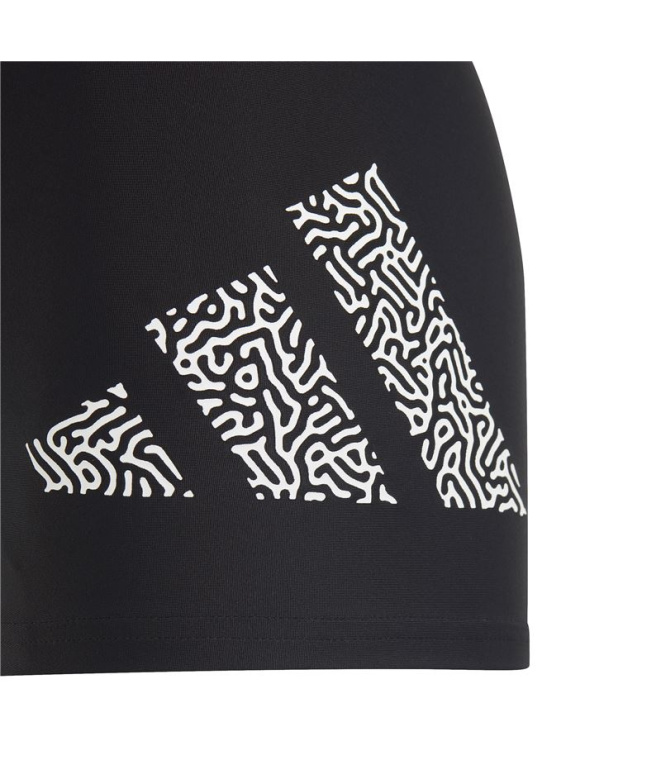 Bañador de Natación adidas 3 Bar Negro Infantil