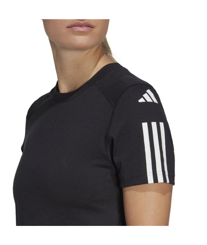 Camiseta de Fitness adidas Powerreact Rojo Mujer