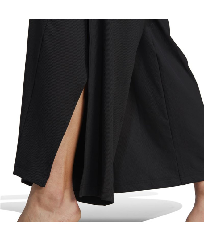 Pantalons de Fitness adidas Décontracté Noir Femme