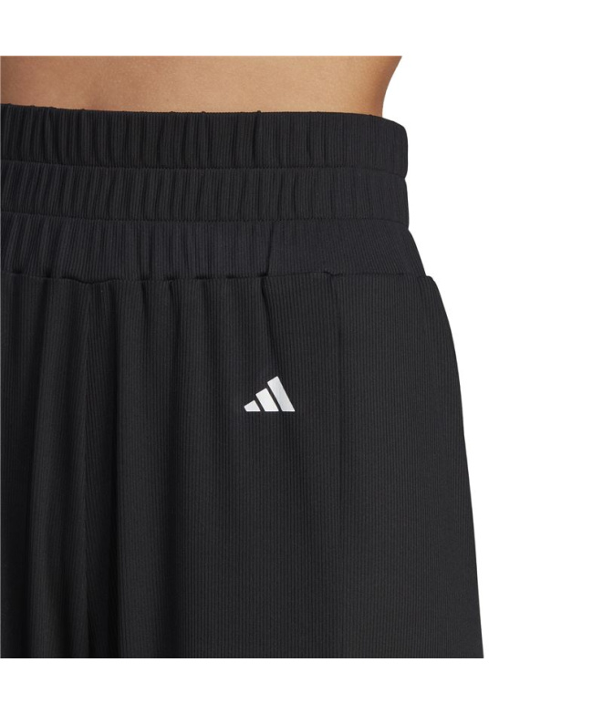 Pantalons de Fitness adidas Décontracté Noir Femme