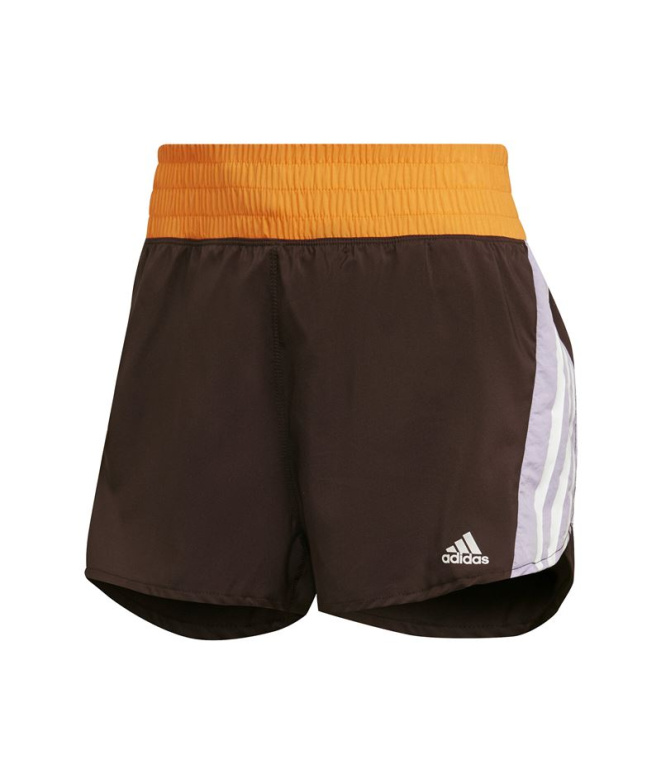 Pantalons de running adidas Hyperglam Marrón Femme