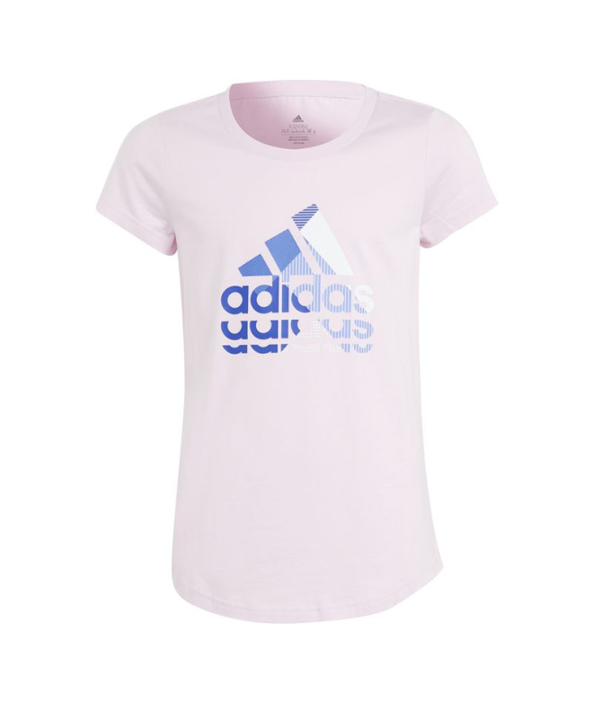 Camiseta adidas Gráfica Rosa Menina