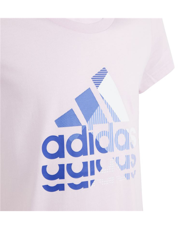 Camiseta adidas Gráfica Rosa Menina
