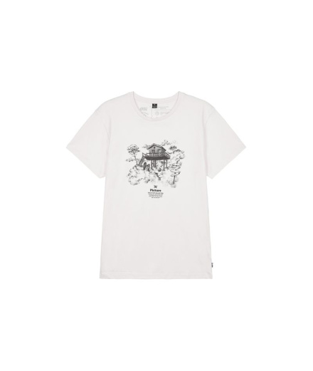 T-shirt Picture D&S Surf Cabin Naturel Blanc Homme