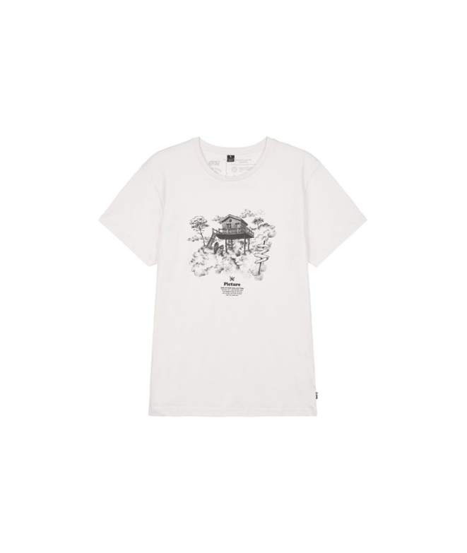 T-shirt Picture D&S Surf Cabin Naturel Blanc Homme