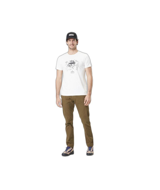 T-shirt Picture D&S Surf Cabin Naturel Blanc Homme