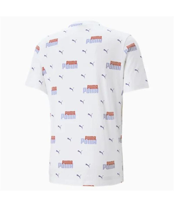 T-shirt Puma Ess+ Logo Power Aop Blanc