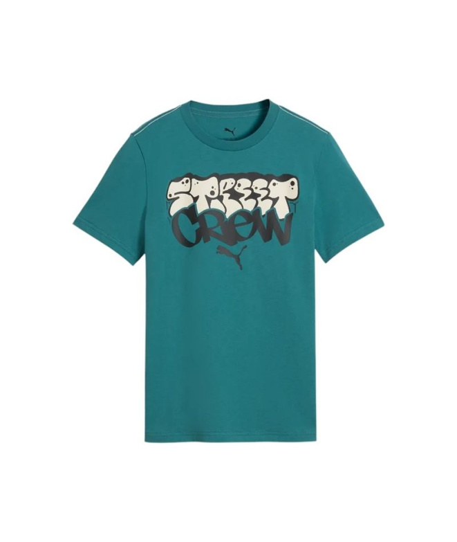 Camiseta PumMID90s Graphic Niño Esmeralda Ice
