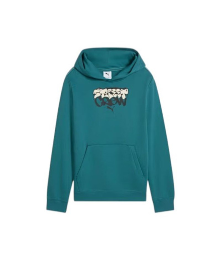 Moletom Puma MID90s Hoodie TR B Menino Esmeralda Gelo