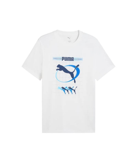 T-shirt Puma Graphic Execution Homme Blanc