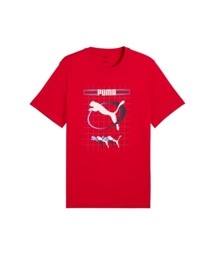 T-shirt Puma Graphic Execution Homme For All Time Rouge