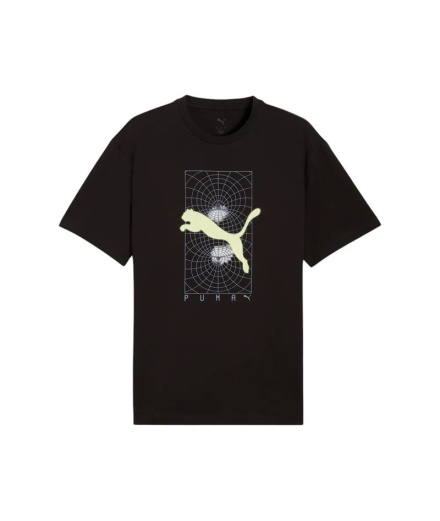 Camiseta Puma tech Relaxed Graphic Hombre Negro