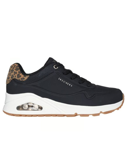 Zapatillas Skechers Uno-Jungle Nite Black Mesh/Leopard...