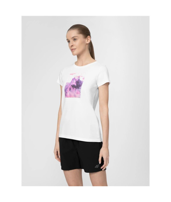 Camiseta 4F TSD060 Mulher Branco