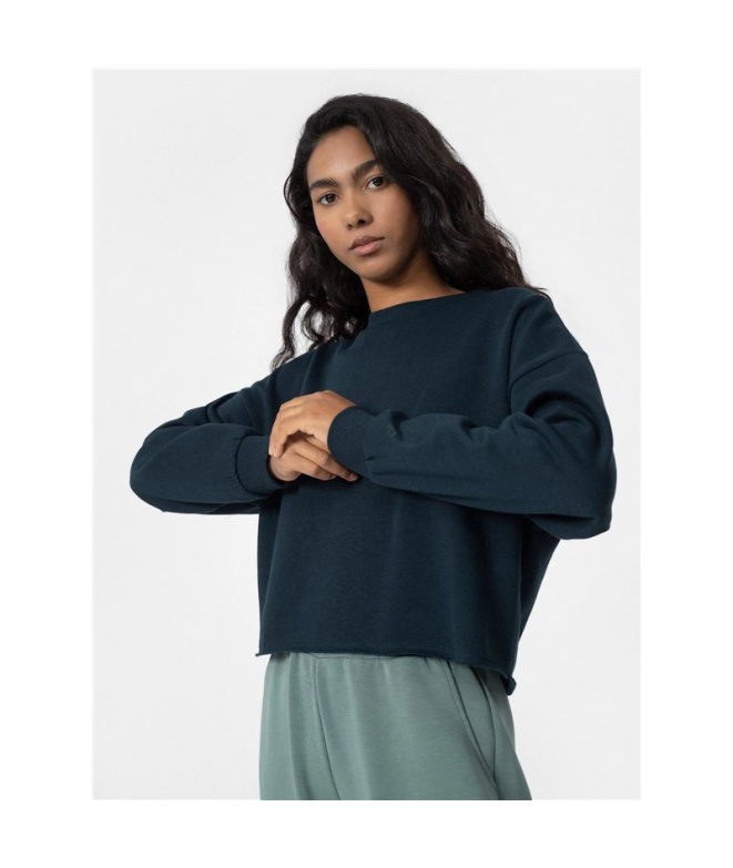 Moletom de yoga 4F Azul Marinho Mulher