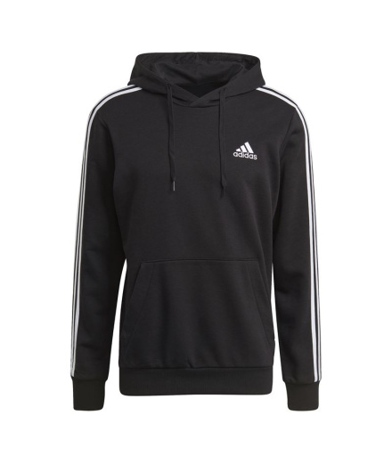 Moletom com capuz adidas Essentials 3 faixas M Preto