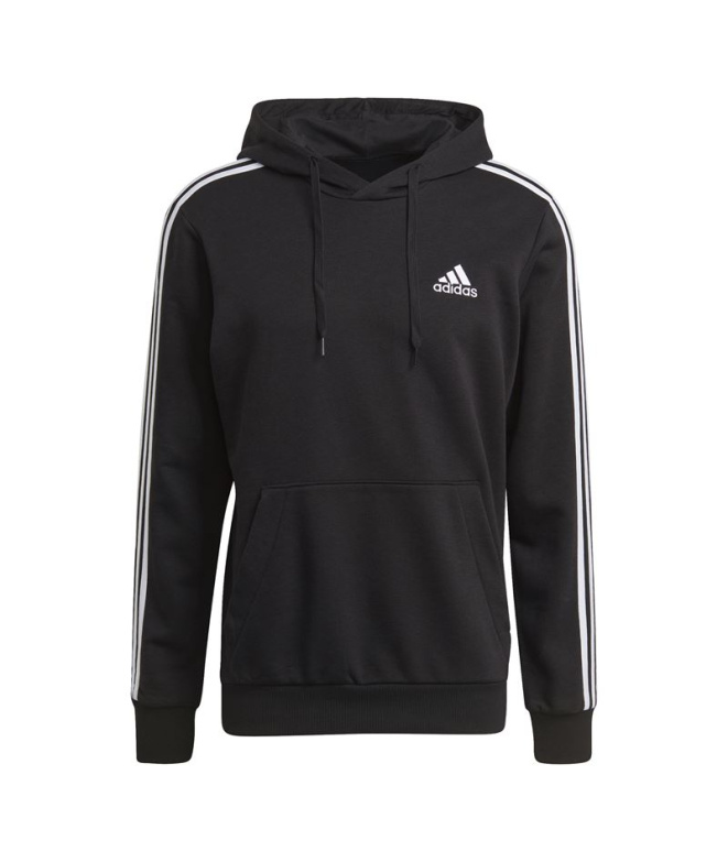 Moletom com capuz adidas Essentials 3 faixas M...
