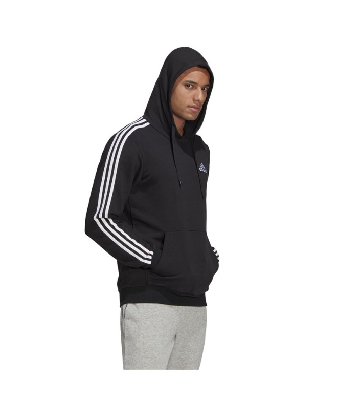Moletom com capuz adidas Essentials 3 faixas M...