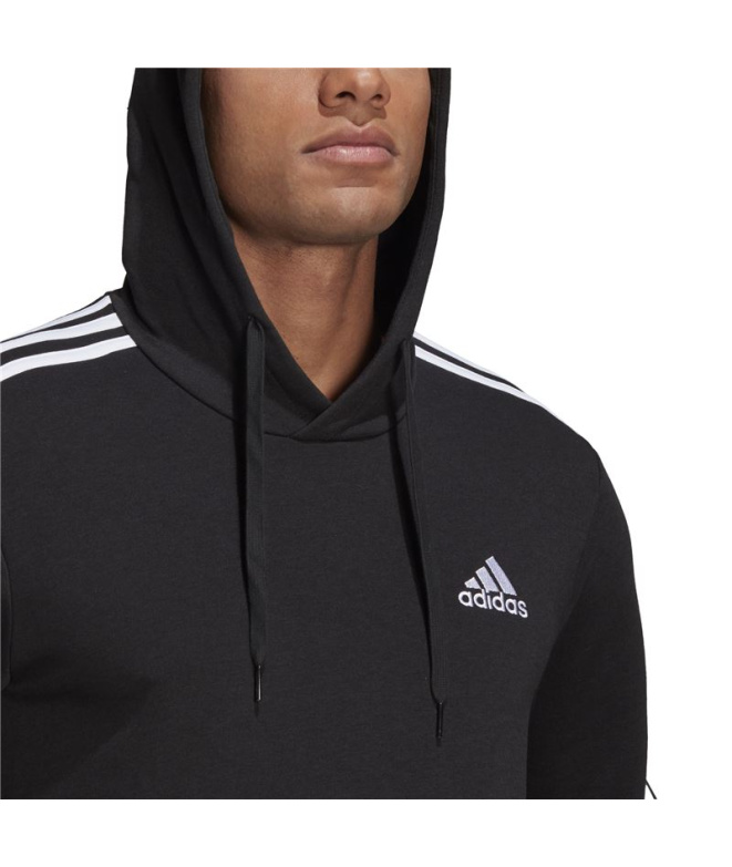 Moletom com capuz adidas Essentials 3 faixas M...
