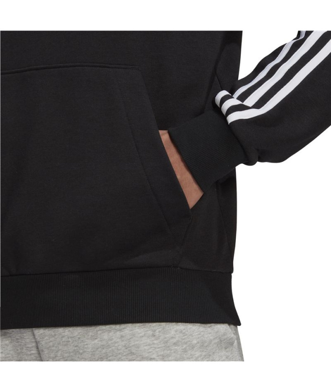 Moletom com capuz adidas Essentials 3 faixas M...