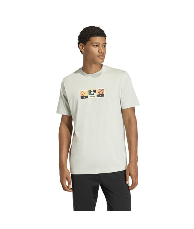 Camiseta adidas Mos Stamps Homem Verde