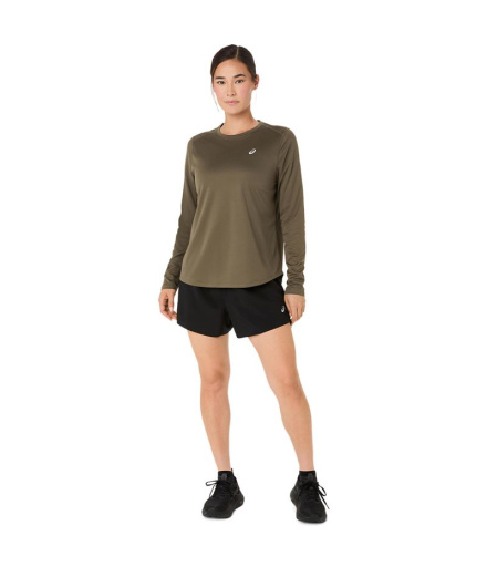 Camiseta de Running ASICS Core Ls Top Mujer Verde Oscuro