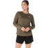 Camiseta de Running ASICS Core Ls Top Mulher Verde Escuro
