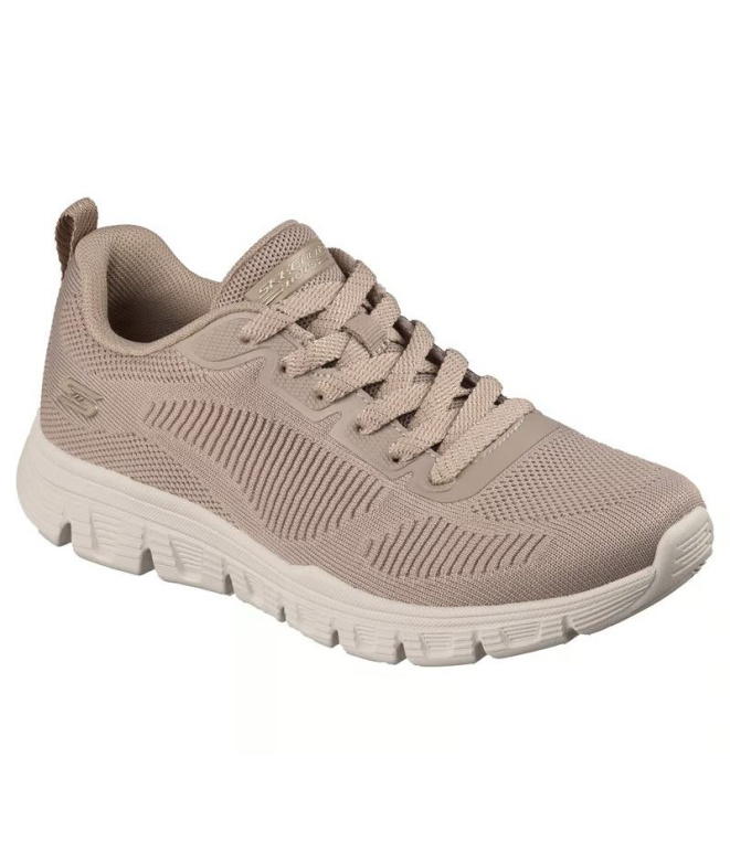 Sapatilhas Skechers Bobs B Lite Mulher Taupe Knit