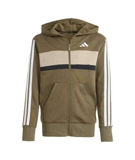 Chandal adidas 3 Bandas Tib Ft Ts Enfant Estoli/Blanc/Cama