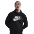 Sweat Nike Club PullOver Fleece Hoodie Homme Noir/Blanc