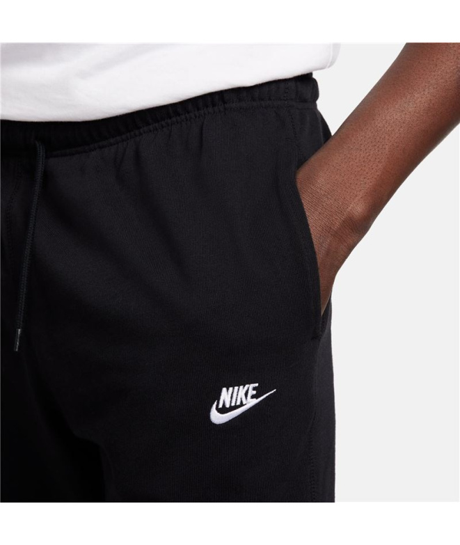 Calça Nike Club Knit Joggers Homem Preto/Branco