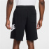 Calça Nike Club French Terry Alumni Shorts Homem Preto/Branco