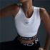 Camiseta Tirantes de Fitness Nike Pro DriFit Cropped Mulher Branco