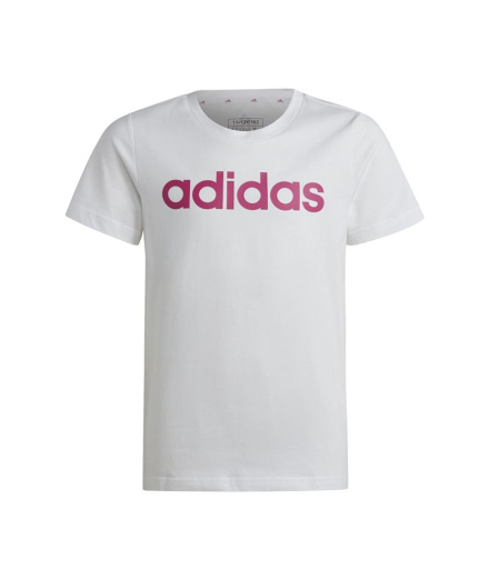 T-shirt adidas Essentials Linear Logo Cotton Blanc Fille