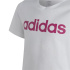 Camiseta adidas Essentials Linear Logo Cotton Branco Menina