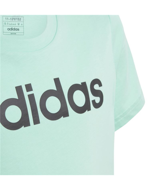 Camiseta adidas Linear Logo Verde Niña