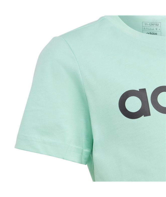 T-shirt adidas Logo Linéaire Vert Fille